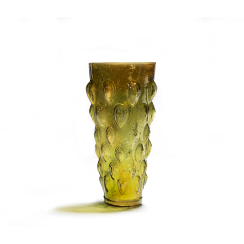 Monumental Olive-Green Glass ‘Lotus-Bud’ Beaker